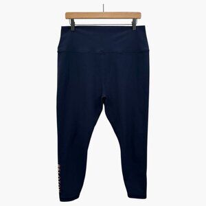 Peloton Navy Blue High-Waisted Logo Leggings XXL Polyester Spandex